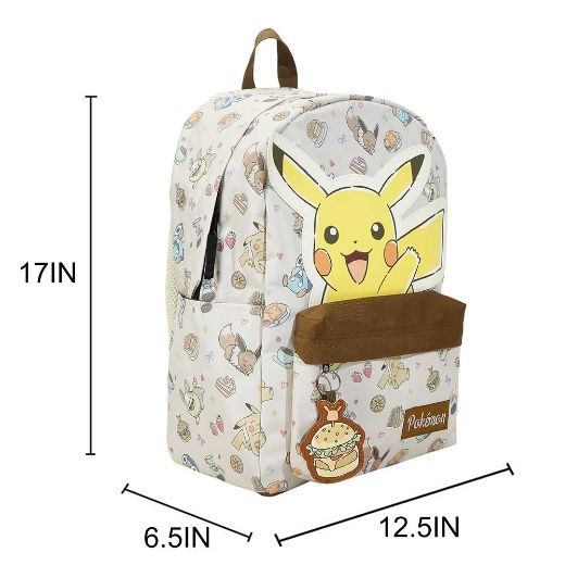 Picture of Pokemon Pikachu Eevee Piplup and Yamper Characters AOP Backpack