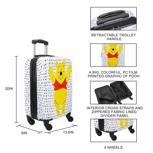 Picture of Disney Winnie The Pooh AOP 20 in. Rolling Luggage