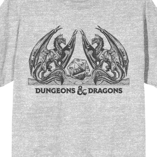 Picture of Dungeons & Dragons Heraldic Dragons With Dice Unisex Tee