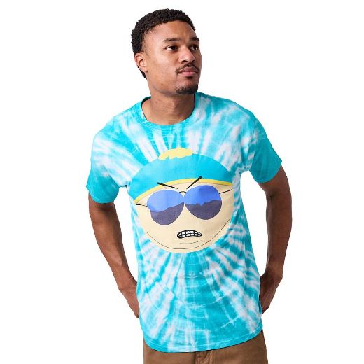 Picture of Southpark Cartman Big Face Spiral Tie Dye Unisex Tee