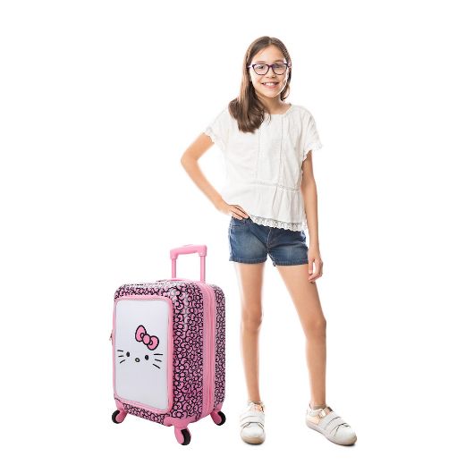 Picture of Hello Kitty Big Face with Pink Bow 20 in. Rolling Luggage